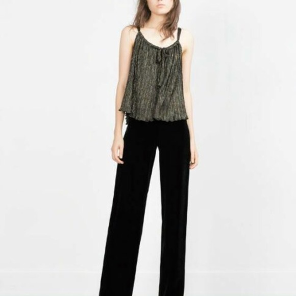 Zara flowy top. Black/Metallic. XS. Brand new - Picture 2 of 6